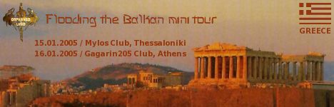 Orphaned Land - Flooding the Balkan mini tour - Greece 2005 banner