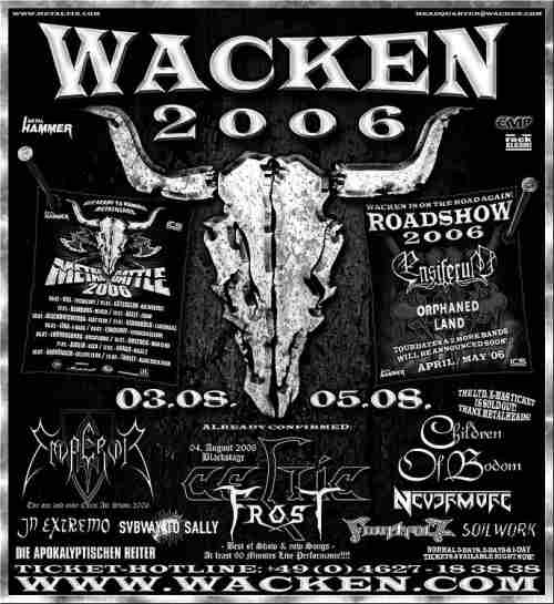 Wacken Open Air 2006 - 16/1/2006 updated poster